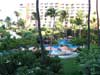 View of the hotel swimming pool from our veranda, mid-morning. (9/21/04)