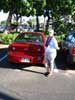 Patti and the rental car. (9/22/04)