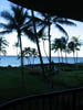 View from our little deck, looking west at sunrise, Hilton Waikoloa Village, Hawai'i