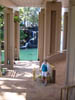 Patti, grand staircase and waterfall, Hilton Waikoloa Village, Hawai'i