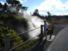 Patti, looking 'steamy' at steam vent, Kilauea, Hawai'i