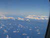 Molokai through the clouuds on the way home.