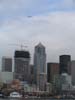 Leaving Seattle by ferry; city skyline