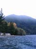 Lake Crescent, Storm King shrouded by fog